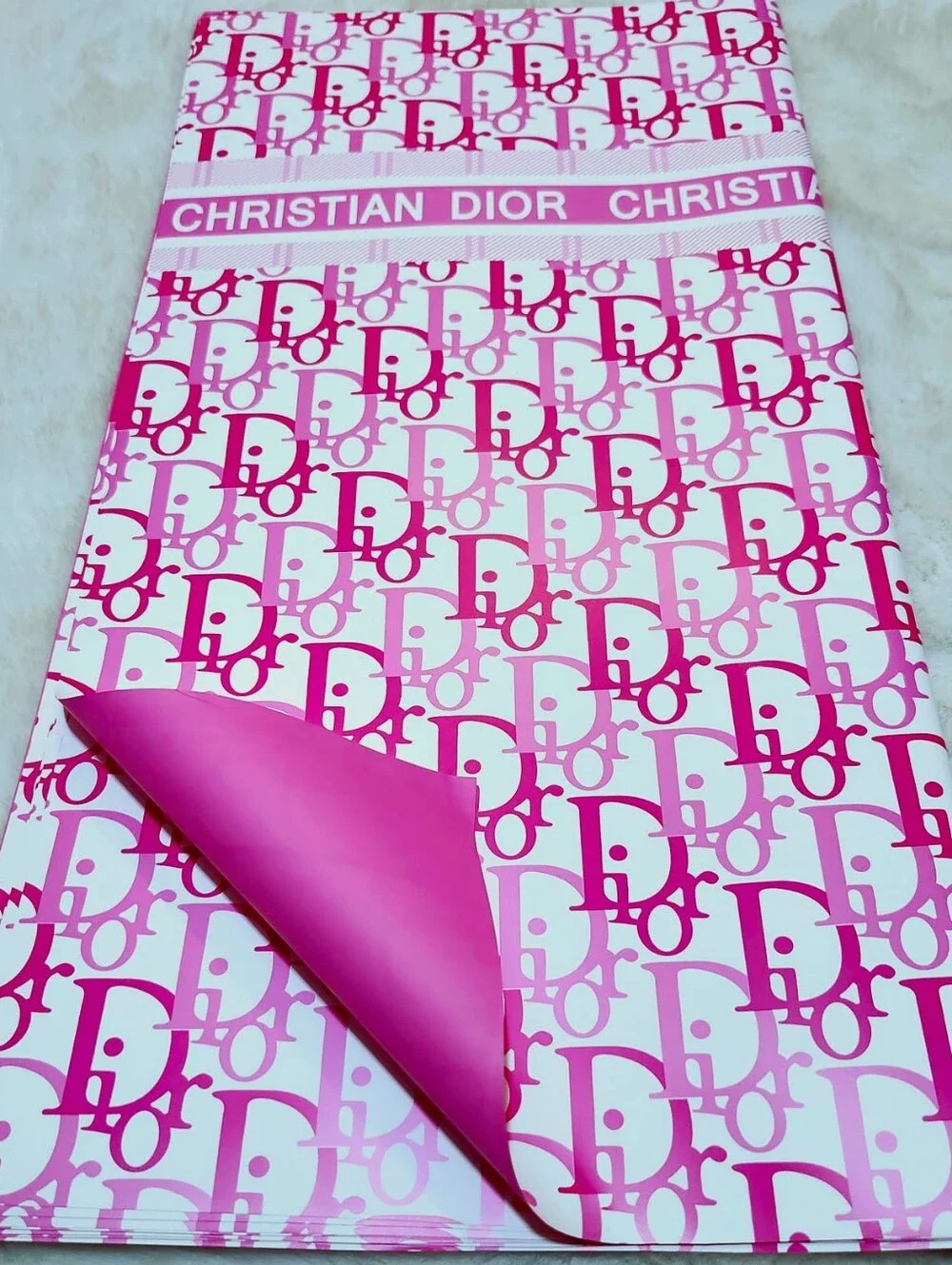 Pink  Floral Wrapping Paper 5 Sheets